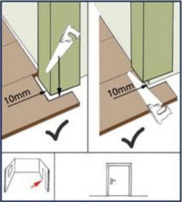 Как подрезать ламинат под двери